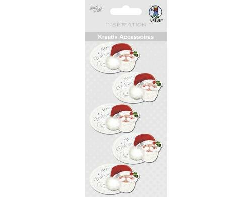 URSUS Weihnachtssticker Weihnachtsmann 1 Bogen, selbstklebend