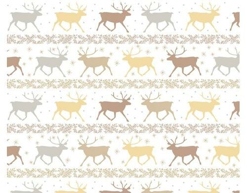 URSUS Transparentpapier Rentiere gold 5 Blatt à 115g/m2, 21x29.7cm