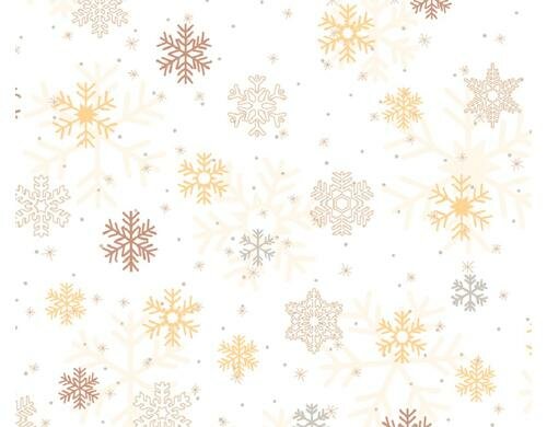 URSUS Transparentpapier Schneeflocken gold 5 Blatt à 115g/m2, 21x29.7cm