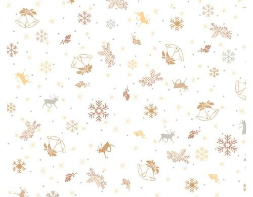 URSUS Transparentpapier Weihnachten gold 5 Blatt à 115g/m2, 21x29.7cm