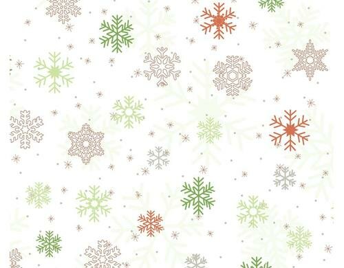 URSUS Transparentpapier Schneeflocken grün 5 Blatt à 115g/m2, 21x29.7cm