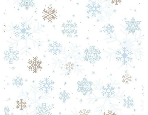 URSUS Transparentpapier Schneeflocken blau 5 Blatt à 115g/m2, 21x29.7cm