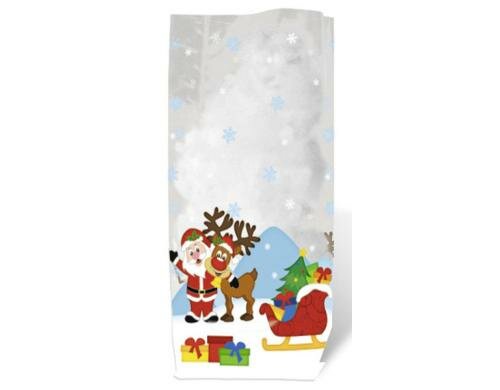 URSUS Weihnachtsbeutel Weihnachtsmann 10 Stück, Grösse 11.5 x 19 cm