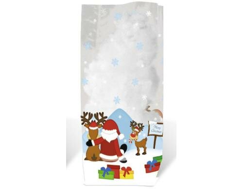 URSUS Weihnachtsbeutel Weihnachtsmann 10 Stück, Grösse 14.5 x 23.5 cm