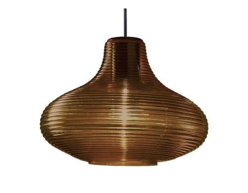 PANZERI Pendelleuchte EMMA Schwarz Tabak inkl. 1x LED E27 8W 1050lm 2700K Nicht Dim