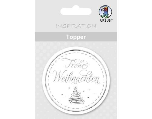 URSUS Weihnachtsdeko Topper weiss/silber 8 Stück