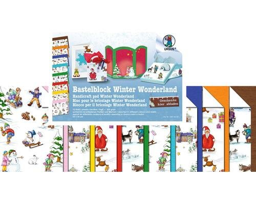 URSUS Motivblock Winterwonderland 16 Blatt à 300g/m2, 24x34cm