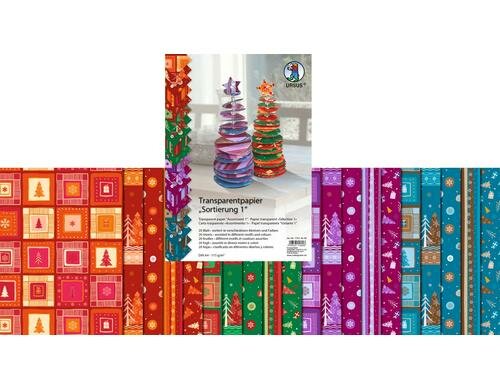 URSUS Transparentpapier Sortierung 1 20 Blatt à 115g/m2, 21 x 29.7cm