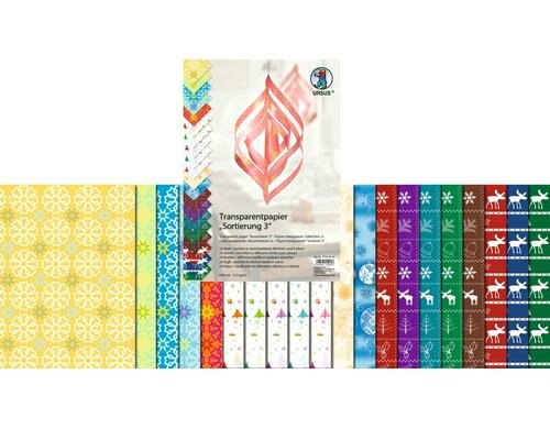 URSUS Transparentpapier Sortierung 3 20 Blatt à 115g/m2, 21 x 29.7cm