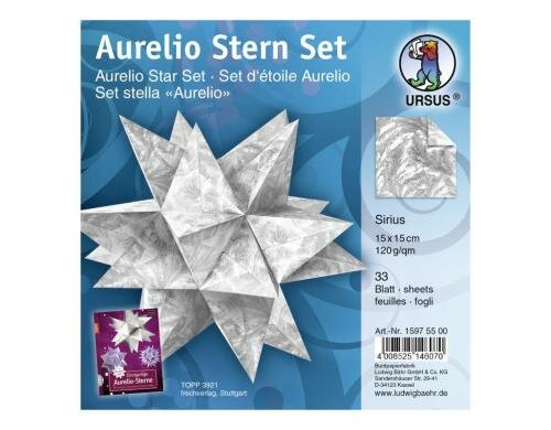 URSUS Papier-Deko Aurelio Stern Sirius Grösse 15x15cm