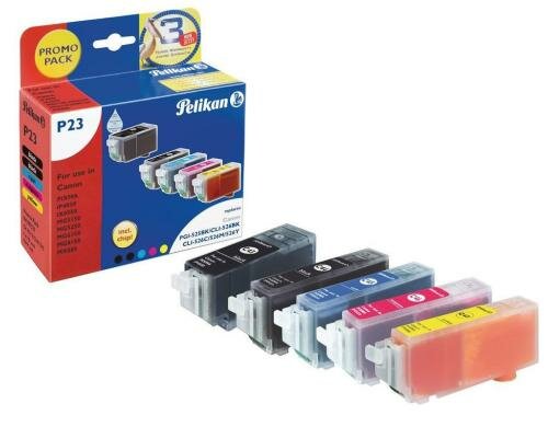 Tinte Pelikan, CLI-525 Multipack Cyan, Magenta, Yellow 9ml / Schwarz 19ml