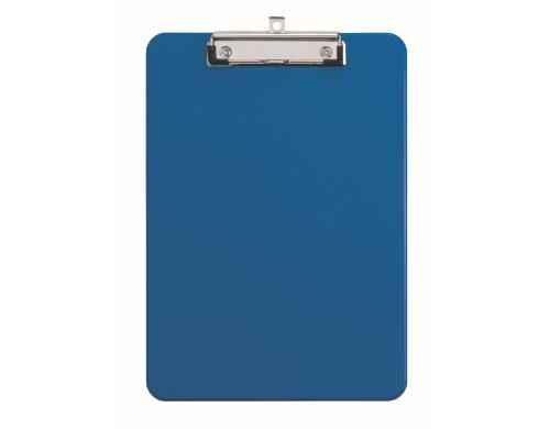 MAUL A4 Schreibplatte Kunststoff blau mit Bügelklemme
