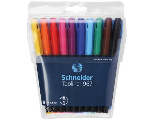Schneider Fineliner 967 10er Etui assortiert, 10 Stk.