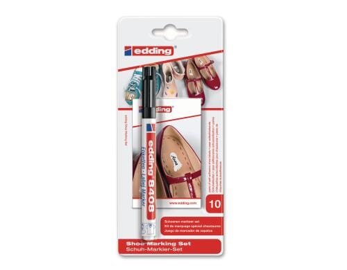 Edding Schuhmarker Set 8408 inkl. 10 Etiket 0.75mm Spitze