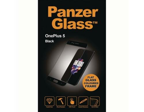 Panzerglass Displayschutz Flat Black für OnePlus 5