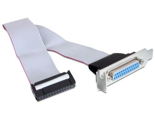 Parallel 1 Ports DB25 Bracket Low Profile, 1:1 Belegung, 22cm Kabel