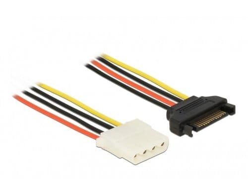SATA/Molex Adapterkabel, 50cm Adapter für SATA zu Molex 4Pin