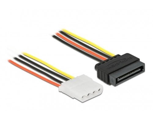 SATA/Molex Adapterkabel, 30cm Adapter für SATA zu Molex 4Pin