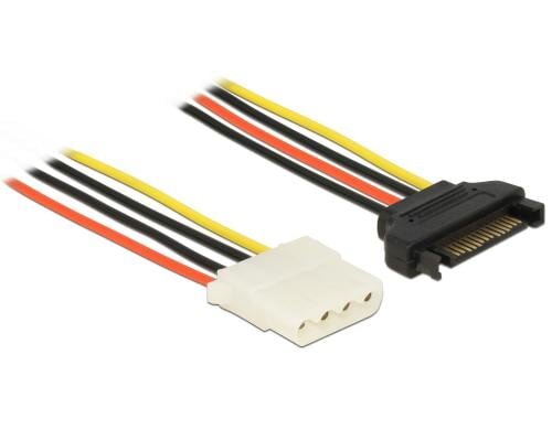 SATA/Molex Adapterkabel, 100cm Adapter für SATA zu Molex 4Pin