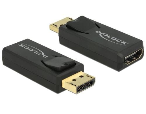 Monitoradapter DP-Stecker zu HDMI-Buchse schwarz, 4K Support, aktiv