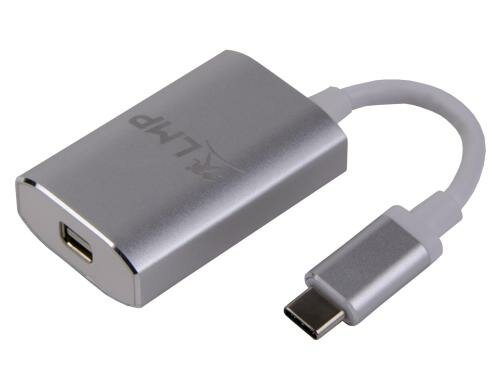 LMP USB-C 3.1 zu Mini-Displayport Adapter Aluminium Gehäuse, silber, 4K@60hz