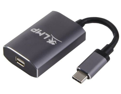 LMP USB-C 3.1 zu Mini-Displayport Adapter Aluminium Gehäuse, spacegrau, 4K@60hz