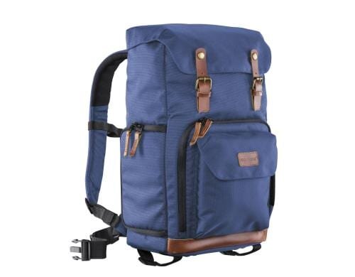 Mantona Fotorucksack Luis Retro, blau