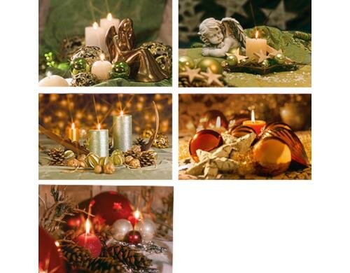 Natur Verlag Mini-Karten 5 Stück, 10 x 6.5 cm, Weihnachten