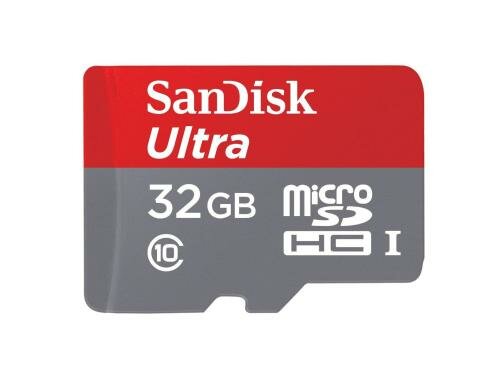 SanDisk microSDHC Card 32GB Ultra UHS-I U1, Lesen 98MB/s, inkl. SD-Adapter