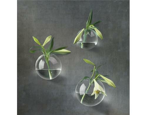 Villa Vase Glas transparent 8 Stück, Grösse:19x12