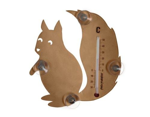 Pluto Thermometer Eichhörnchen Indoor/Outdoor, Grösse 12 x 13cm