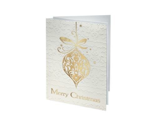 Sigel Weihnachts-Karte golden fantasy A6 10 Stk. inkl. Umschlag, 220g