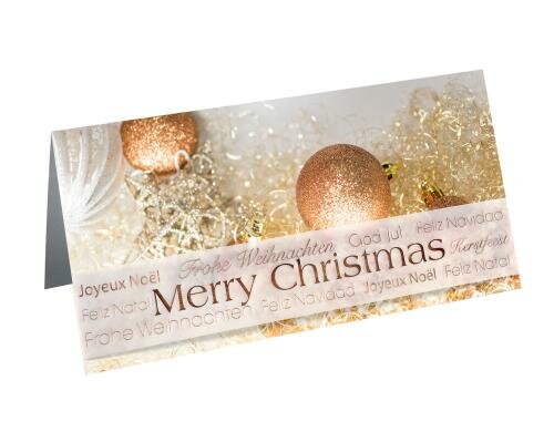 Sigel Weihnachts-Karte ch-glitter 2/3 A4 10 Stk. inkl. Umschlag, 220g