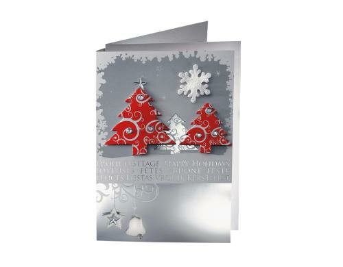 Sigel Weihnachts-Karte three trees A6 10 Stk. inkl. Umschlag, 250g