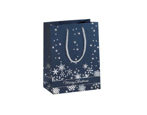 Sigel Geschenktasche silver snowflakes small 175x230x100mm, 3 Stk.
