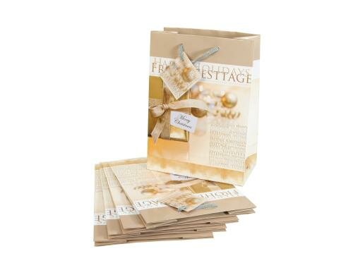 Sigel Geschenktasche silver goldenshimmer small 170x230x90mm, 5 Stk.