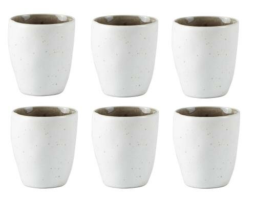 Villa Trinkbecher 6er Set grau 0.20L 6er Set, DxH: 7.5x9cm