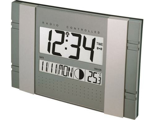 Technoline Funkuhr WS8001 mit Temp.-Anzeige innen, Weckalarm, Datum, hängen/stellen