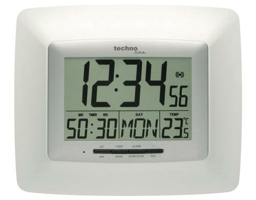 Technoline Funkwanduhr WS8100 Datum, Innentemp., Weckalarm,hängen/stellen