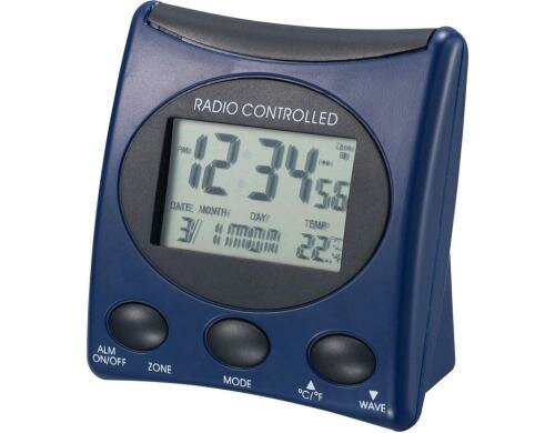 Technoline Funkwecker WT221-T blau Datum, Innentemp., Snooze, Hintergrundbel.
