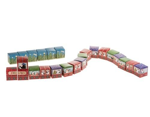 B+C Adventskalender X mas Express 24 Kartons (6 x 6 x 6 cm)