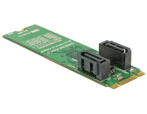Delock M.2 zu 2xSATA Adapter mit RAID Betrieb von SATA Festplatte in M.2 Slot