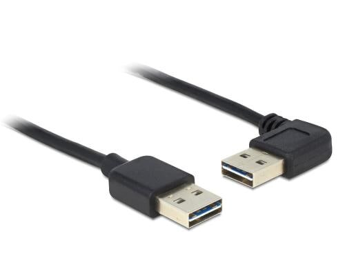 USB2.0-Kabel Easy A-A: 0.5m, schwarz Beide Stecker beidseitig einsteckbar