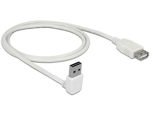 USB2.0-Kabel Easy A-A: 1m, weiss A Stecker nach oben oder unten gewinkelt