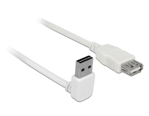 USB2.0-Kabel Easy A-A: 2m, weiss A Stecker nach oben oder unten gewinkelt