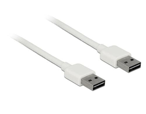 USB2.0-Kabel Easy A-A: 2m, weiss Beide Stecker beidseitig einsteckbar