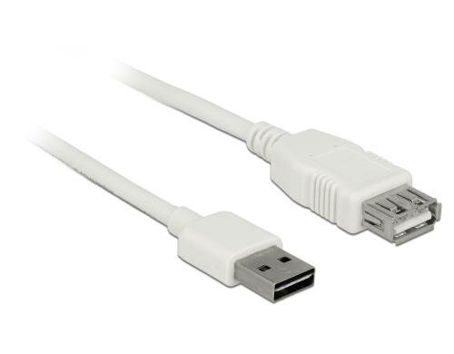 USB2.0-Verlängerungskabel Easy, 50cm, weiss A Stecker beidseitig einsteckbar