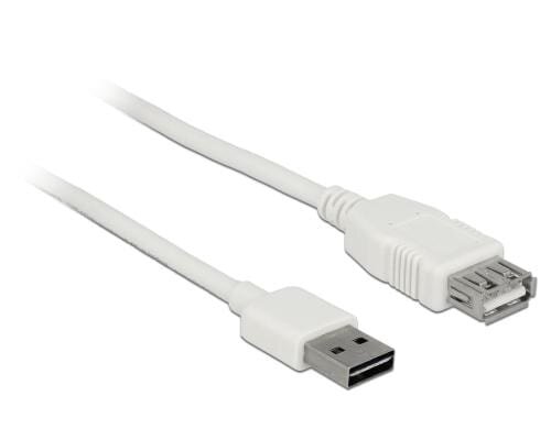 USB2.0-Verlängerungskabel Easy, 5m, weiss A Stecker beidseitig einsteckbar