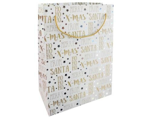 B+C Papier-Tasche Santa Gold 9 x 36 x 7 cm