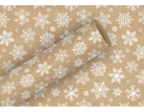 B+C Geschenkpapier Snow Crystals 2m x 70 cm, 80 g/m2